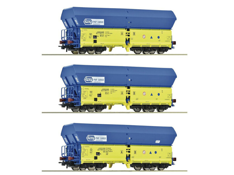 Roco Sada 3 ks nákladních výsypných vagónů PKP - 6600136